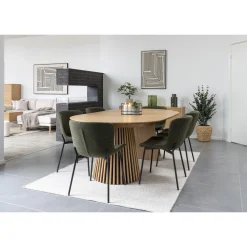 Krzesło Maceda boucle zielone ciemne/  czarne