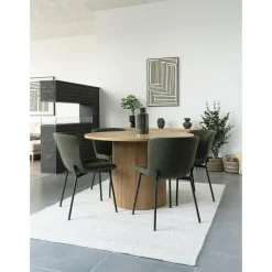 Krzesło Maceda boucle zielone ciemne/  czarne