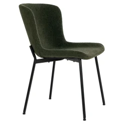 Krzesło Maceda boucle zielone ciemne/  czarne