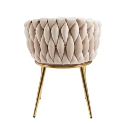 Krzesło Malaya Velvet beżowe/ nogi złote