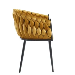 Krzesło Malaya Velvet musztardowy