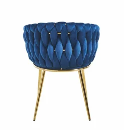 Krzesło Malaya Velvet niebieskie/ nogi    złote