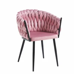Krzesło Malaya Velvet różowe