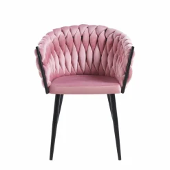 Krzesło Malaya Velvet różowe