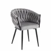 Krzesło Malaya Velvet szare