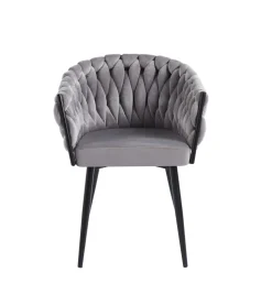 Krzesło Malaya Velvet szare