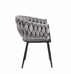 Krzesło Malaya Velvet szare