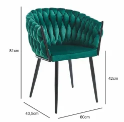Krzesło Malaya Velvet zielone