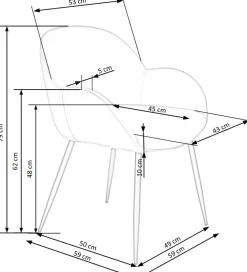 Krzesło Manon szare
