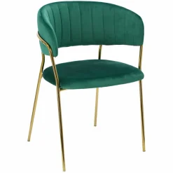 Krzesło Margo zielone tapicerowane