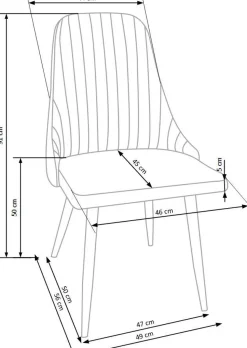 Krzesło Maryland szare ciemne