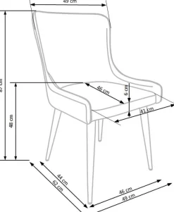 Krzesło Meksyk szare