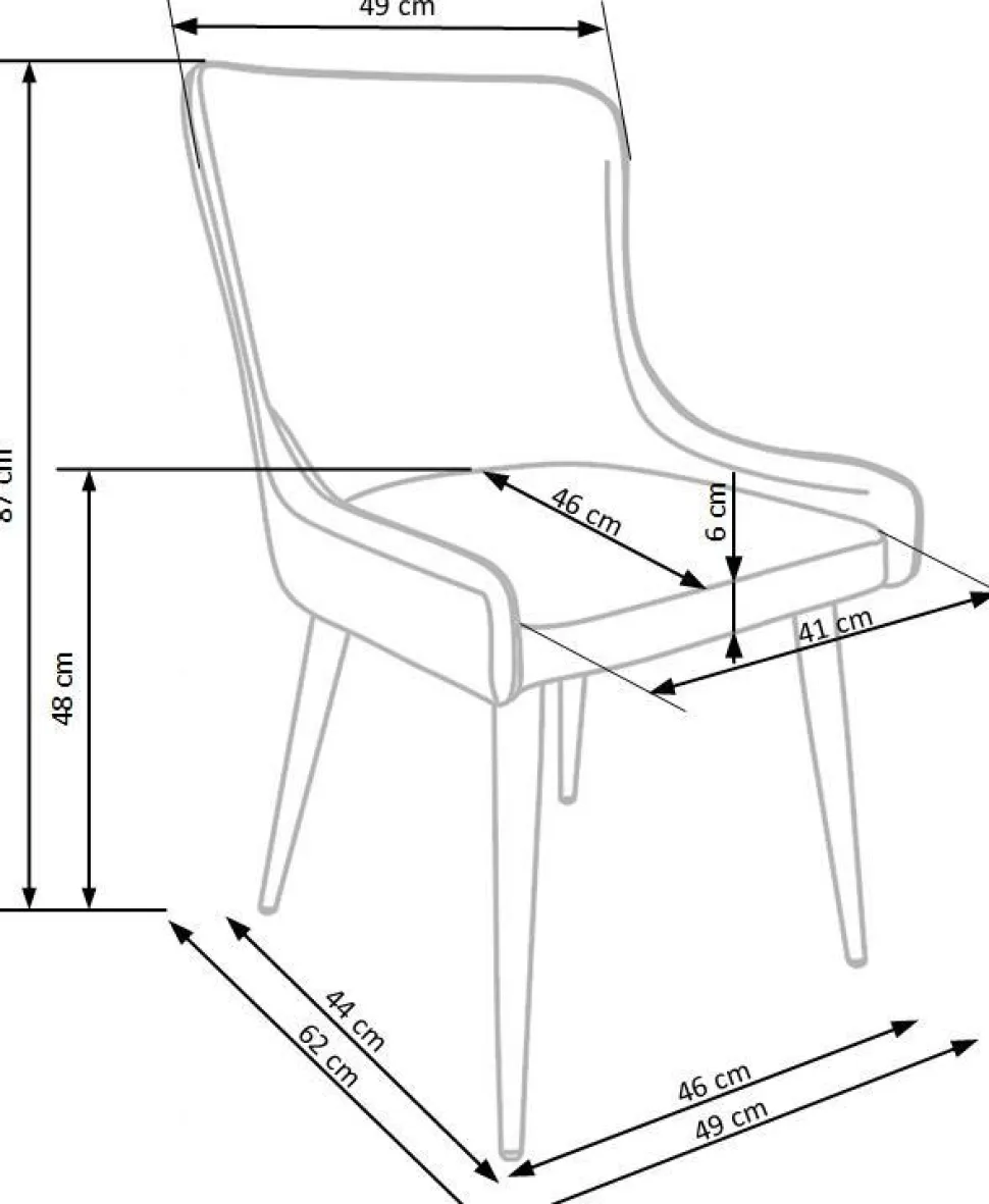Krzesło Meksyk szare