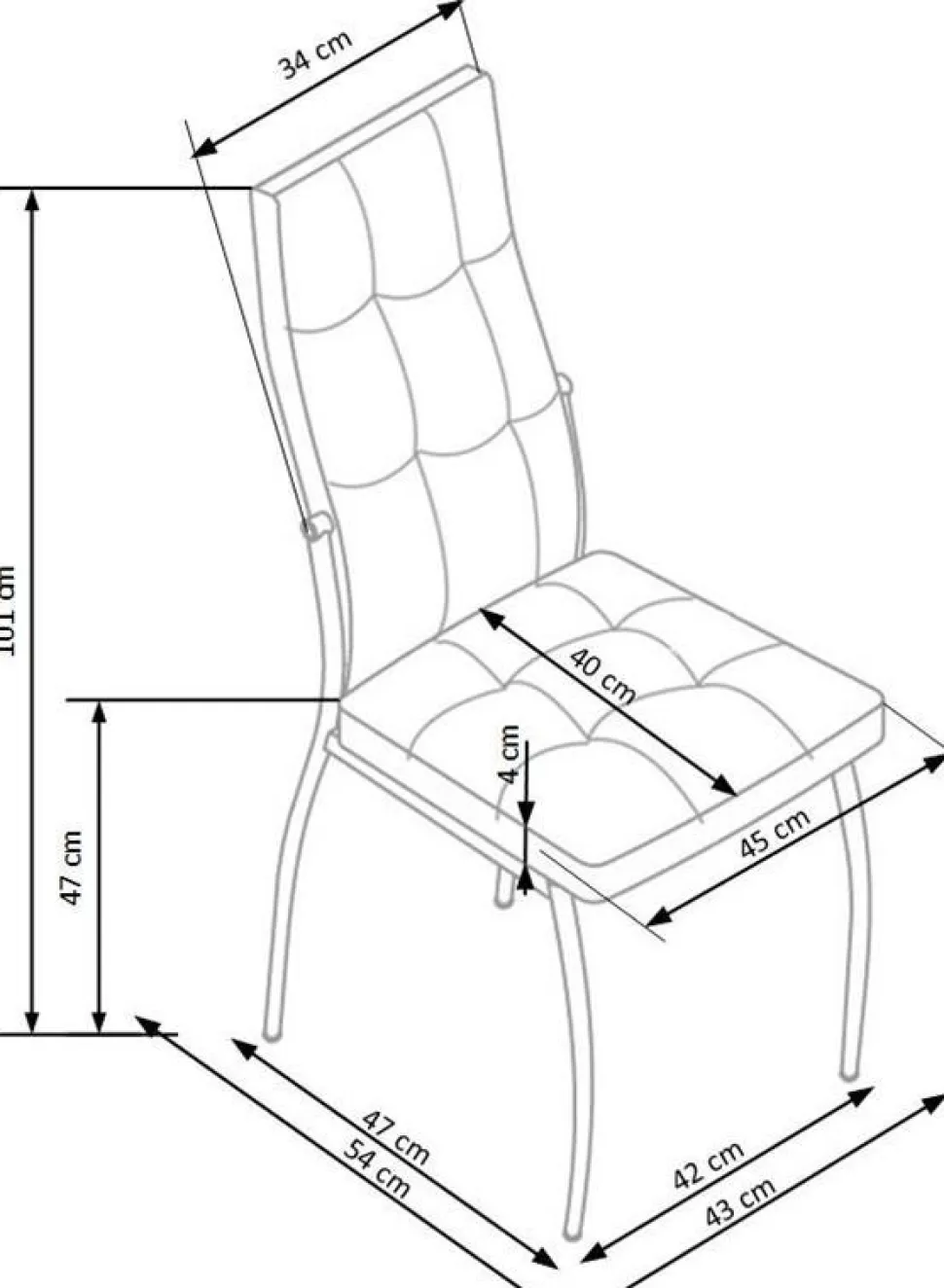 Krzesło Melani granatowe velvet