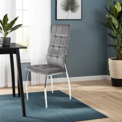 Krzesło Melani szare velvet