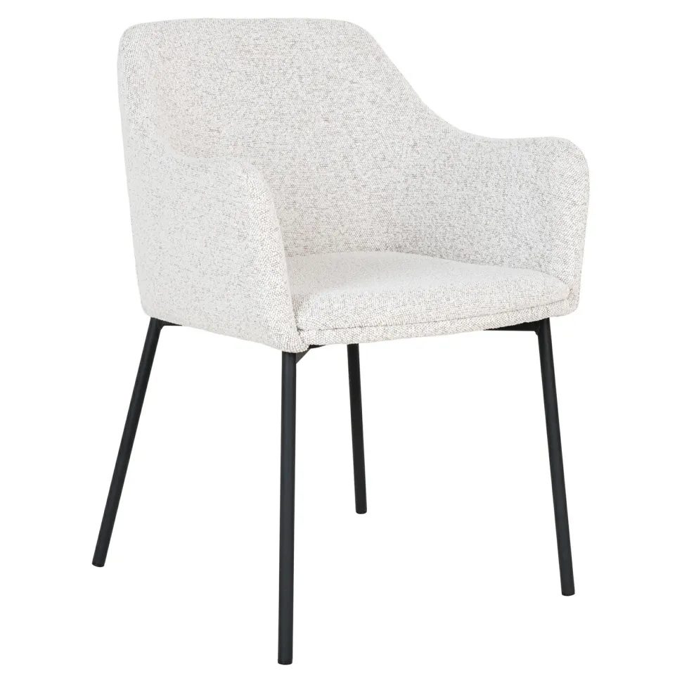 Krzesło Melilla boucle białe/ czarne