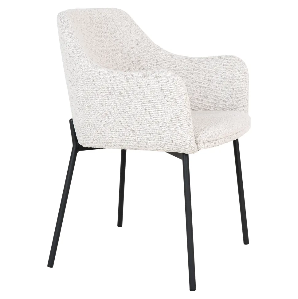 Krzesło Melilla boucle białe/ czarne