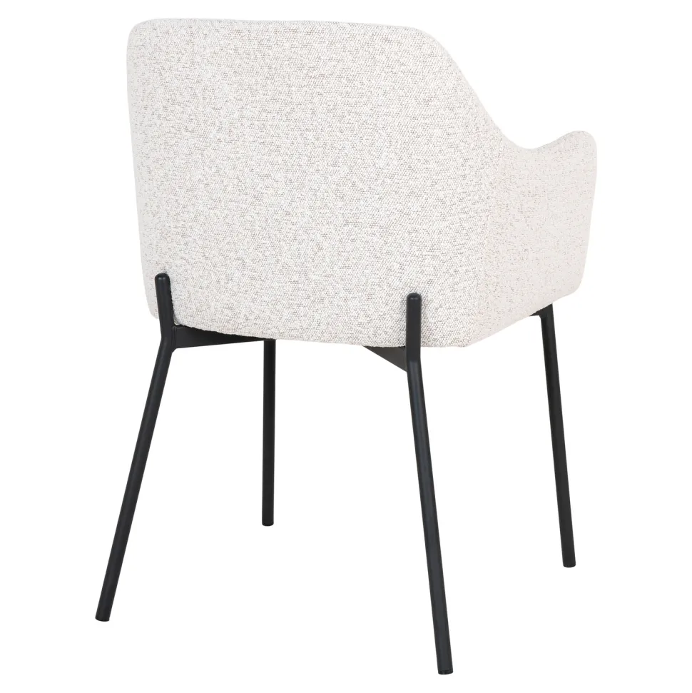 Krzesło Melilla boucle białe/ czarne