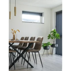 Krzesło Middelfart brązowe jasne/ czarne