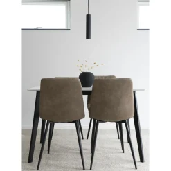 Krzesło Middelfart brązowe jasne/ czarne