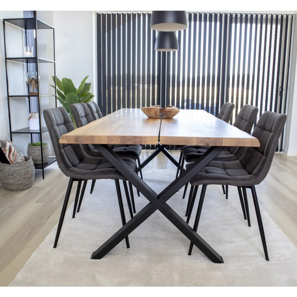 Krzesło Middelfart szare ciemne/ czarne