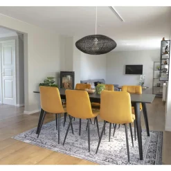 Krzesło Middelfart żółty VIC/ czarne