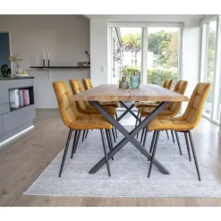 Krzesło Middelfart żółty VIC/ czarne