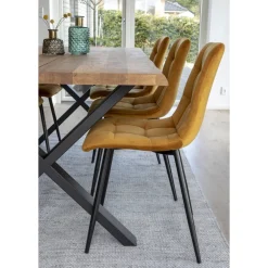 Krzesło Middelfart żółty VIC/ czarne