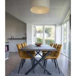 Krzesło Middelfart żółty VIC/ czarne