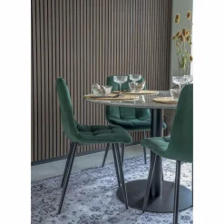 Krzesło Middelfart zielony ciemny VIC/  czarne