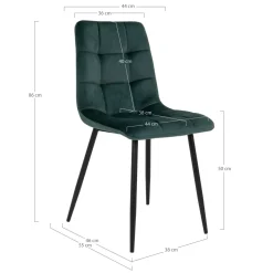 Krzesło Middelfart zielony ciemny VIC/ czarne