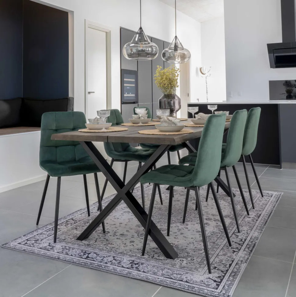 Krzesło Middelfart zielony ciemny VIC/ czarne