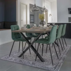 Krzesło Middelfart zielony ciemny VIC/ czarne