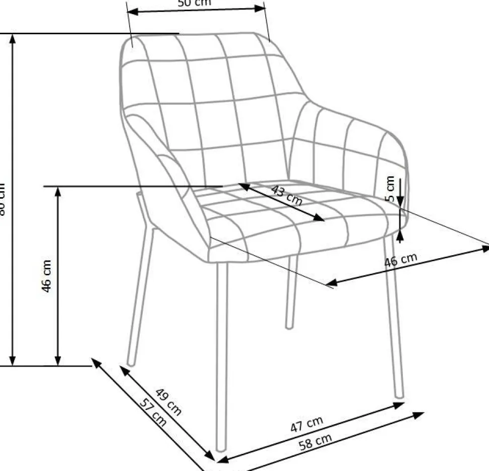 Krzesło Minnesota zielone/złote