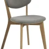 Krzesło Minsk szare/ dąb tapicerowane