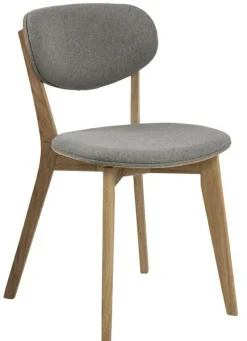 Krzesło Minsk szare/ dąb tapicerowane
