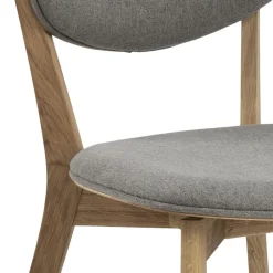 Krzesło Minsk szare/ dąb tapicerowane
