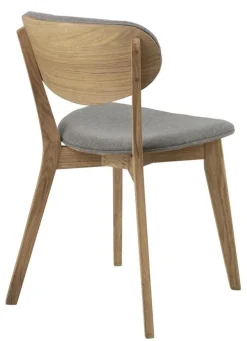 Krzesło Minsk szare/ dąb tapicerowane
