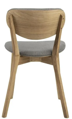 Krzesło Minsk szare/ dąb tapicerowane