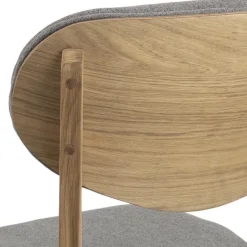 Krzesło Minsk szare/ dąb tapicerowane