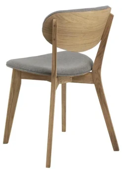 Krzesło Minsk szare/ dąb tapicerowane