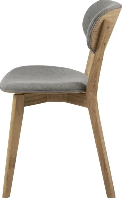 Krzesło Minsk szare/ dąb tapicerowane