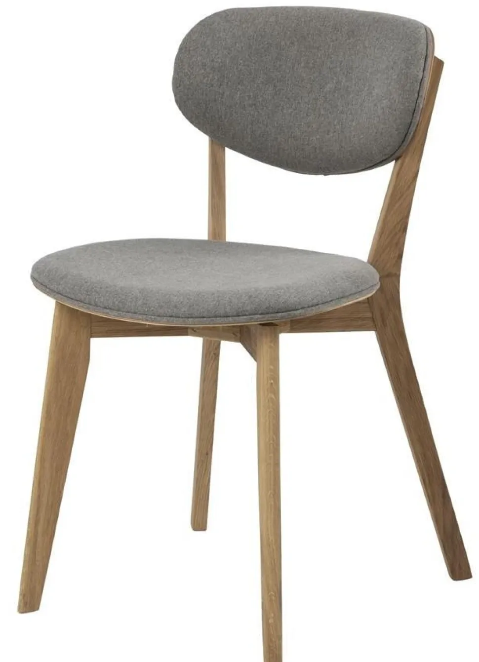 Krzesło Minsk szare/ dąb tapicerowane