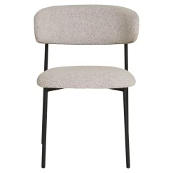 Krzesło Mira boucle piaskowe/czarne