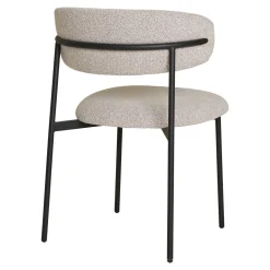 Krzesło Mira boucle piaskowe/czarne