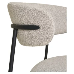 Krzesło Mira boucle piaskowe/czarne
