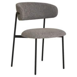 Krzesło Mira boucle szare jasne/czarne