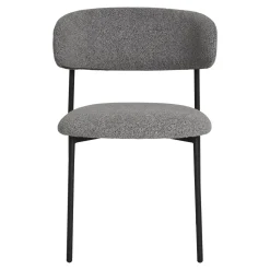 Krzesło Mira boucle szare jasne/czarne