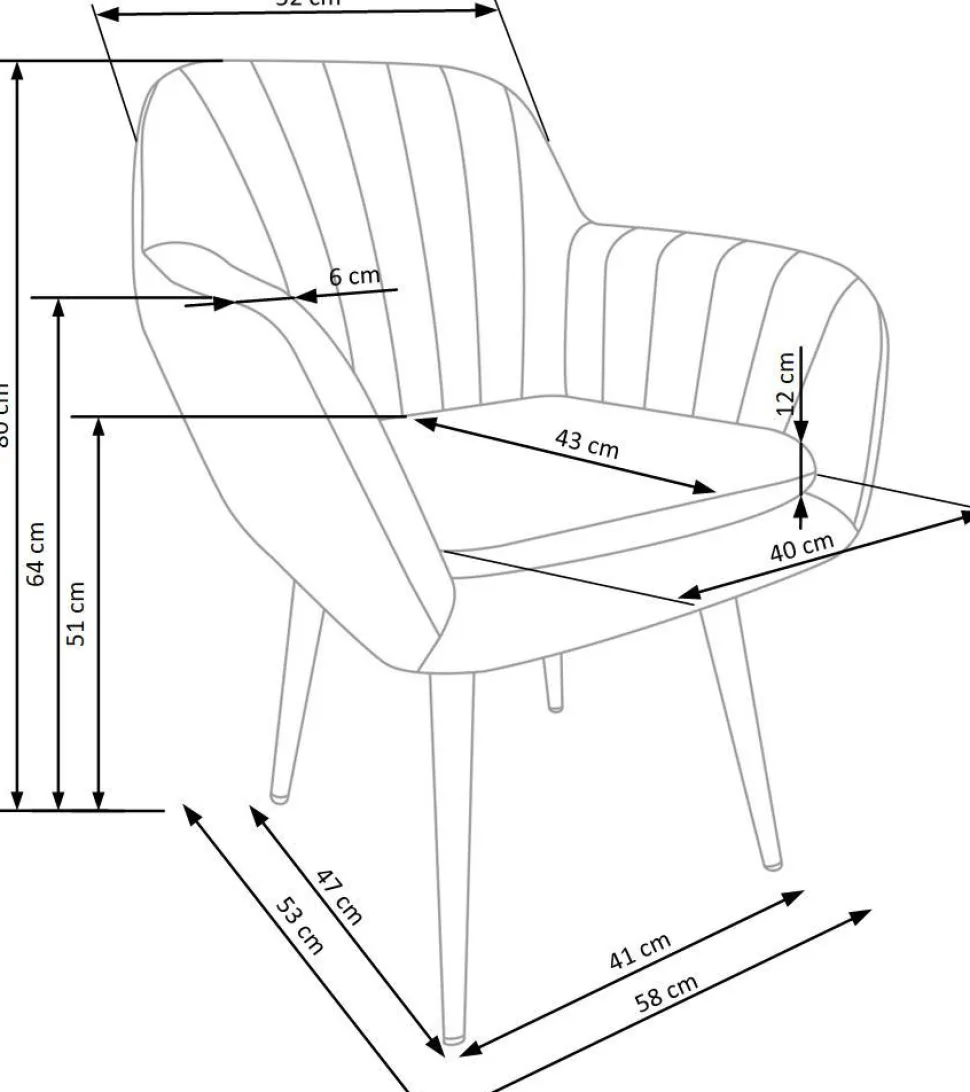 Krzesło Mirabell szare