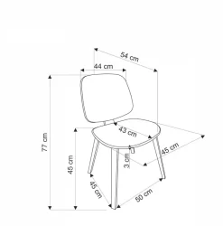 Krzesło Mireyla orzechowy/popielaty